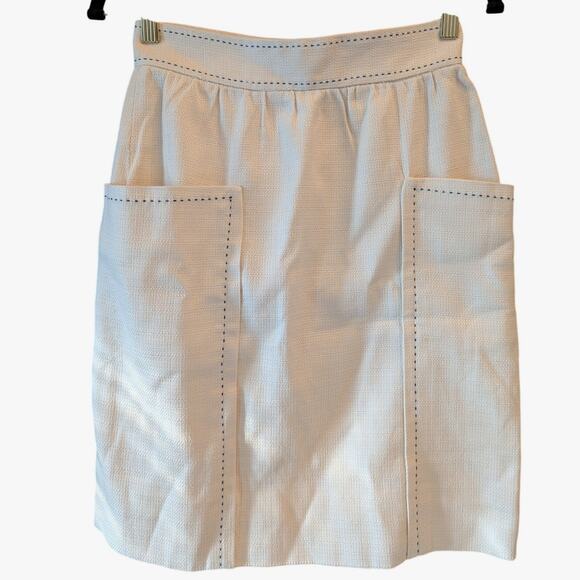 ANTHROPOLOGIE CARTONIER PENCIL SKIRT Y2K SLIT POCKET BEACH SUMMER SIZE 0‎ - Picture 1 of 8